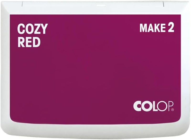 Colop Make Series, Ink Stamp Pads, with Non-Toxic Premium Ink, Water-Based Acid-Free (Cozy Red, Make 2-2-3/4" x 4-1/4") - Image 1